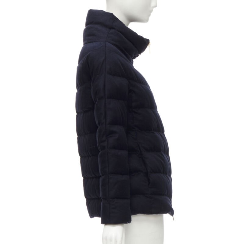 Herno Navy Lightweight Puffer - Side view
