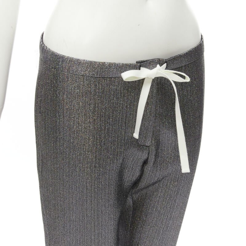 Rosie Assoulin Metallic Cropped Pants - Back view