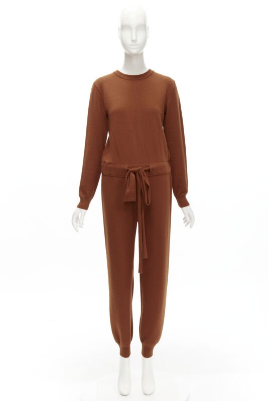 Oscar De La Renta Wool Drawstring Jumpsuit - Image 12
