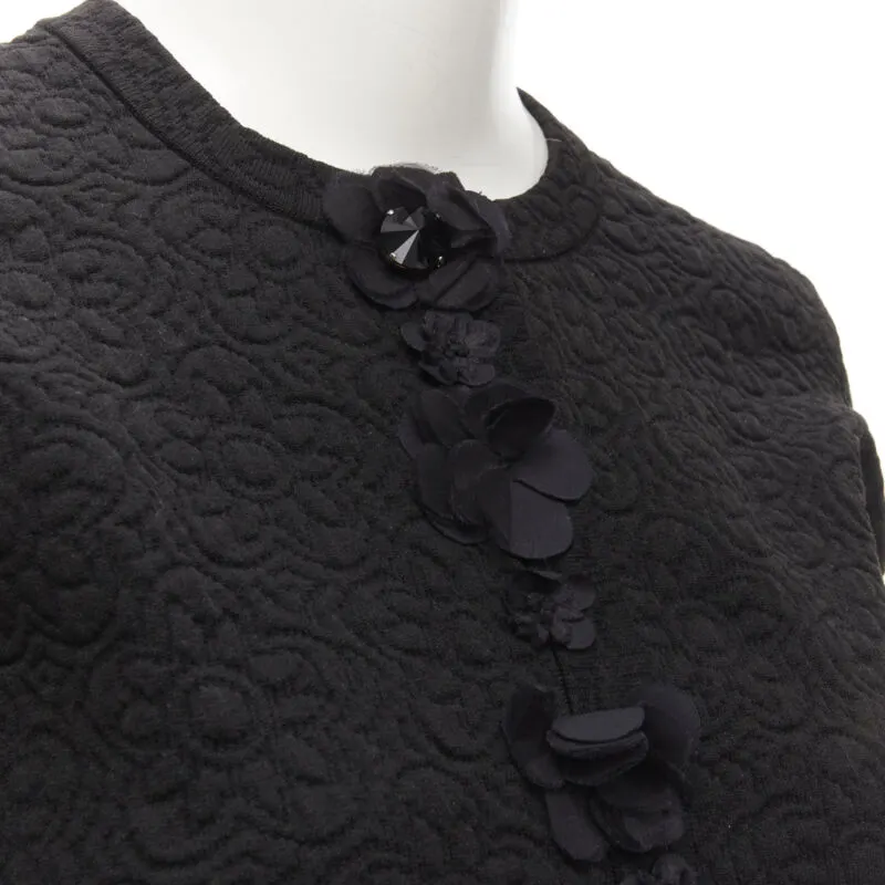 Fendi 3D Petal Cardigan Black Polyester Never worn - Back View