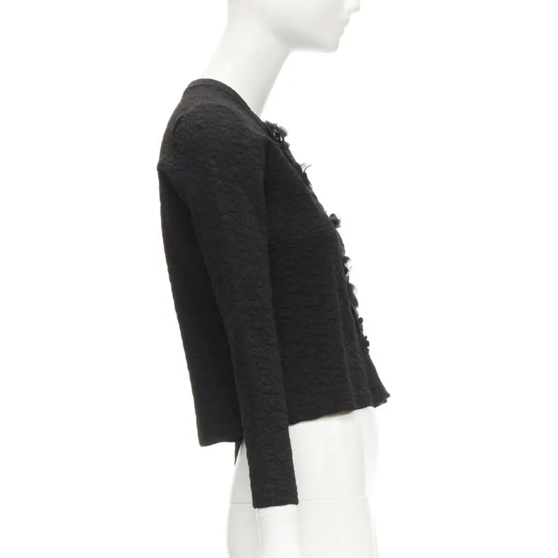 Fendi 3D Petal Cardigan Black Polyester Never worn - Box View