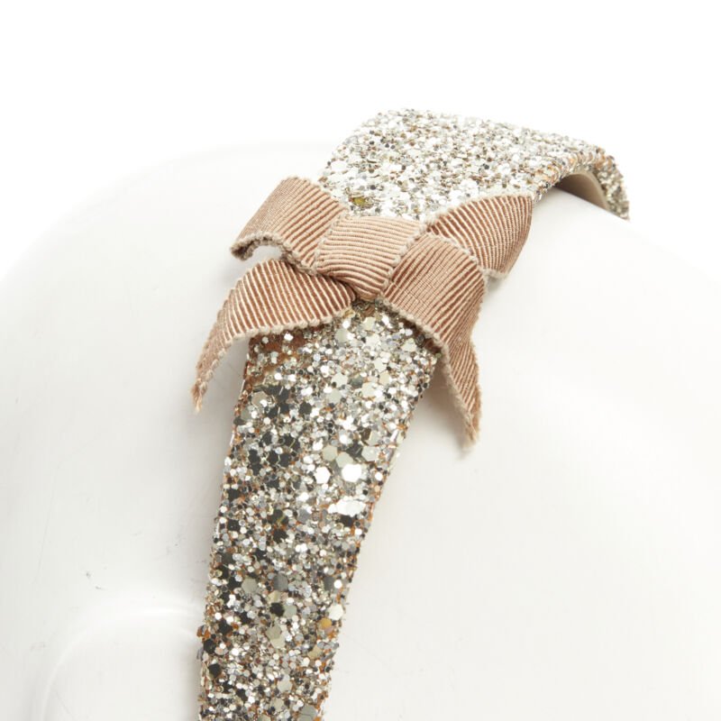 Miu Miu Gold Glitter Headband - Back view