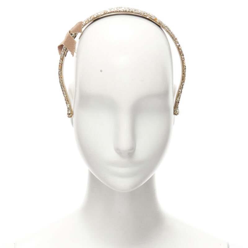 Miu Miu Gold Glitter Headband - Image 6