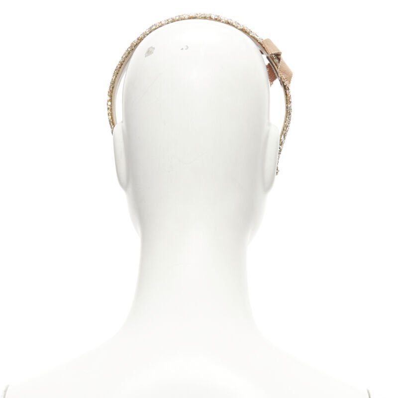Miu Miu Gold Glitter Headband - Side view
