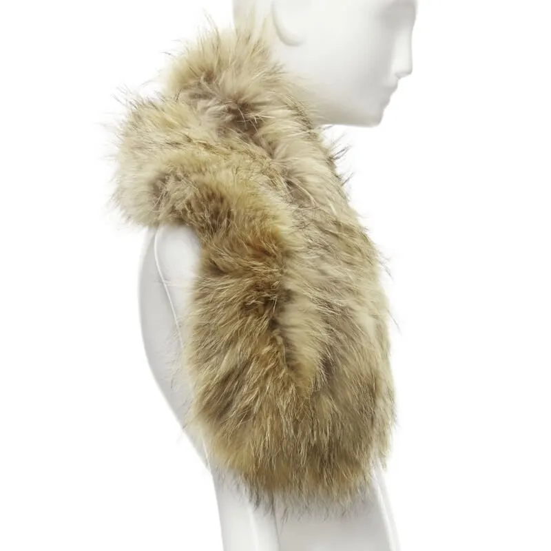 Charlotte Simone Fur Collar Cuff Scarf Brown Fur Never worn - Inside View