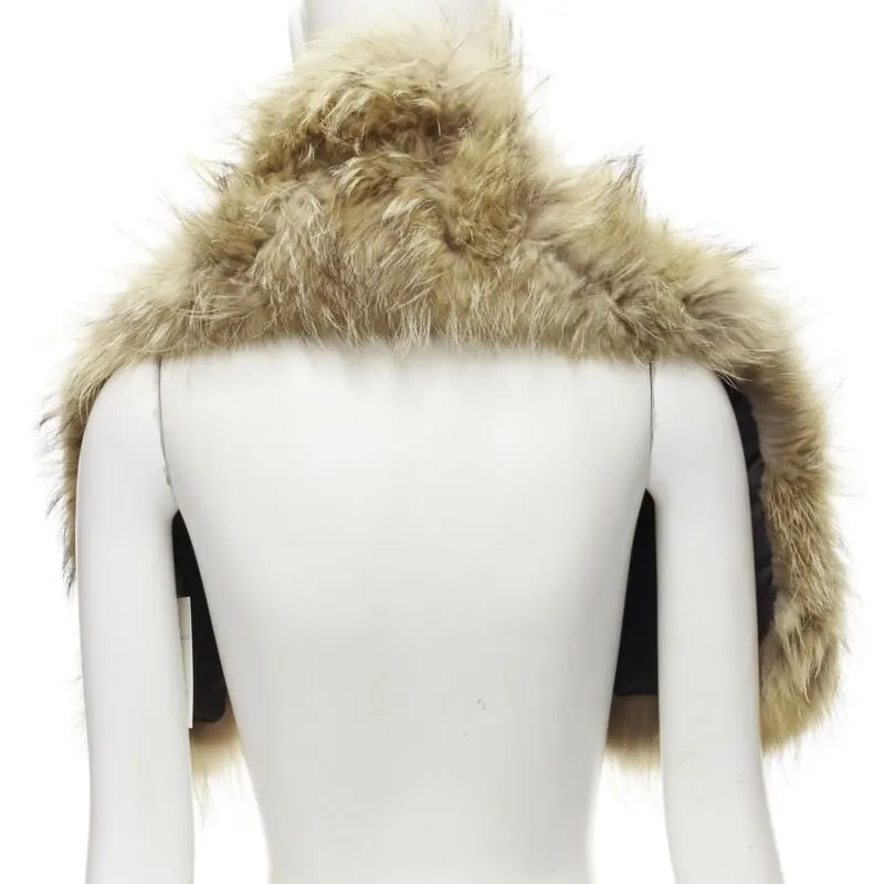 Charlotte Simone Fur Collar Cuff Scarf Brown Fur Never worn - Model View