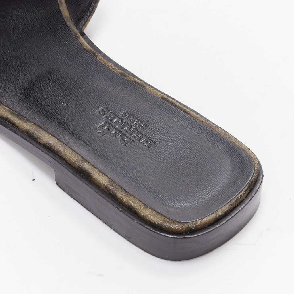 Hermès Leopard Print Sandals - Image 10