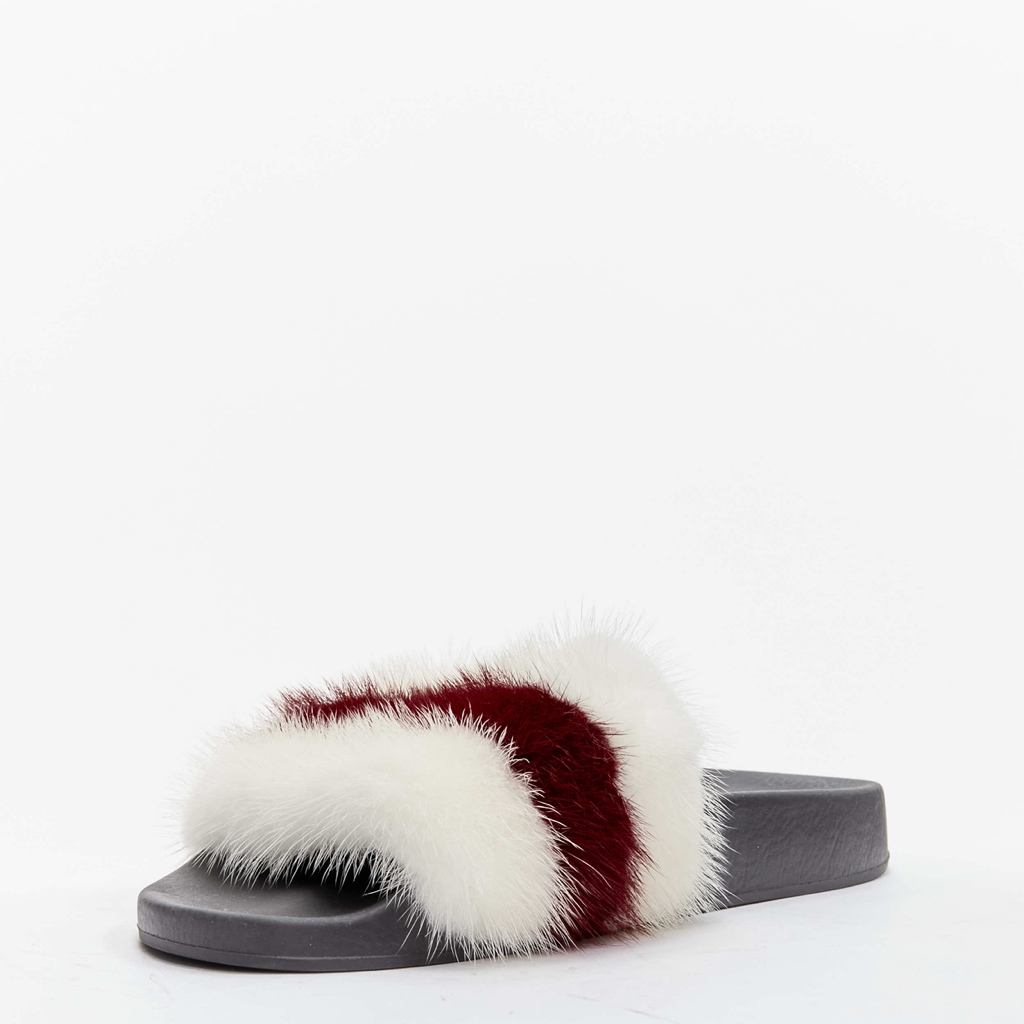 Givenchy Fox Fur Slides - 4