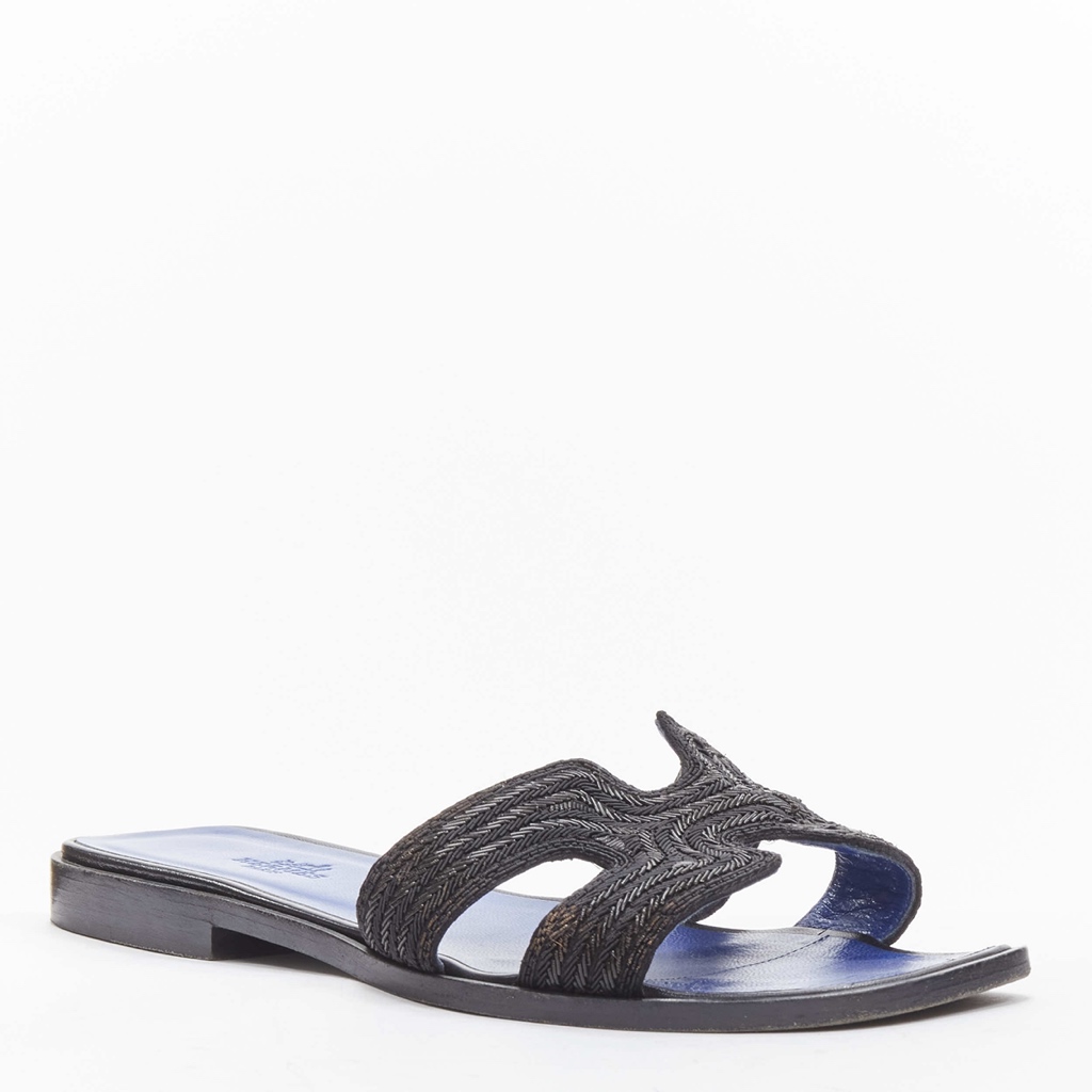 Hermès Beaded Insole Sandals - Image 6