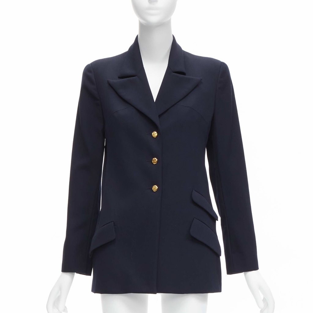 Chanel Navy Military Blazer