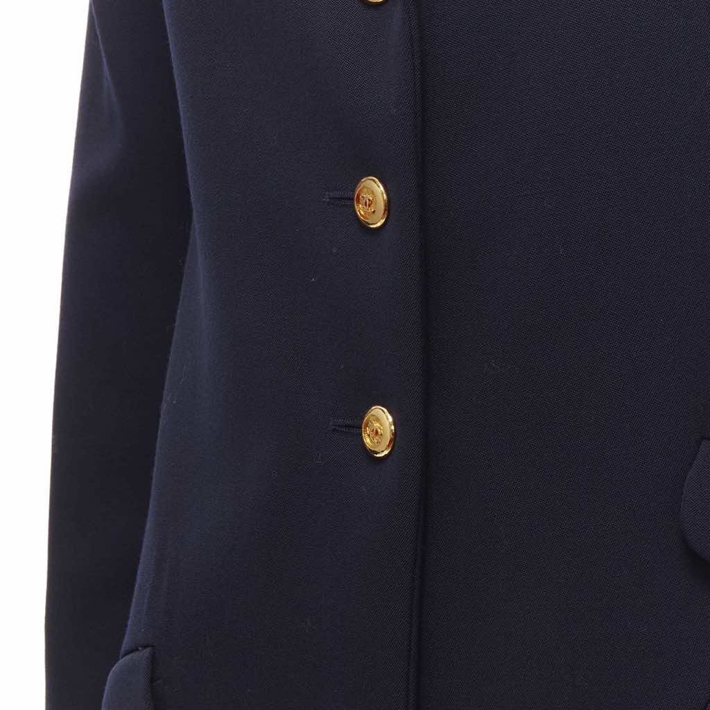 Chanel Navy Military Blazer - Back view