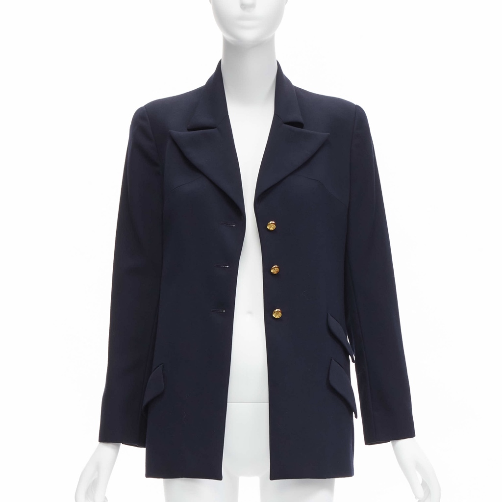Chanel Navy Military Blazer - Image 6