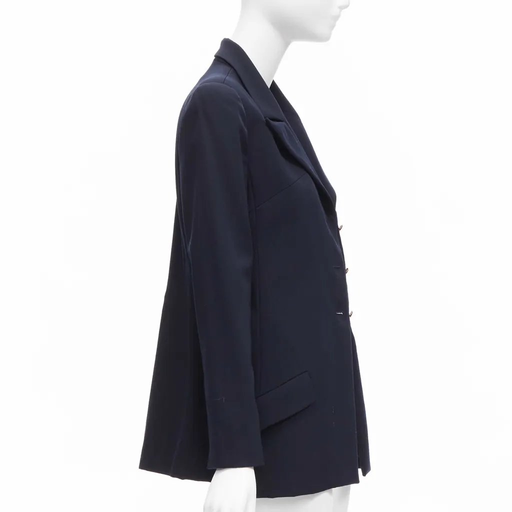 Chanel Navy Military Blazer Navy Wool Very good - Box View