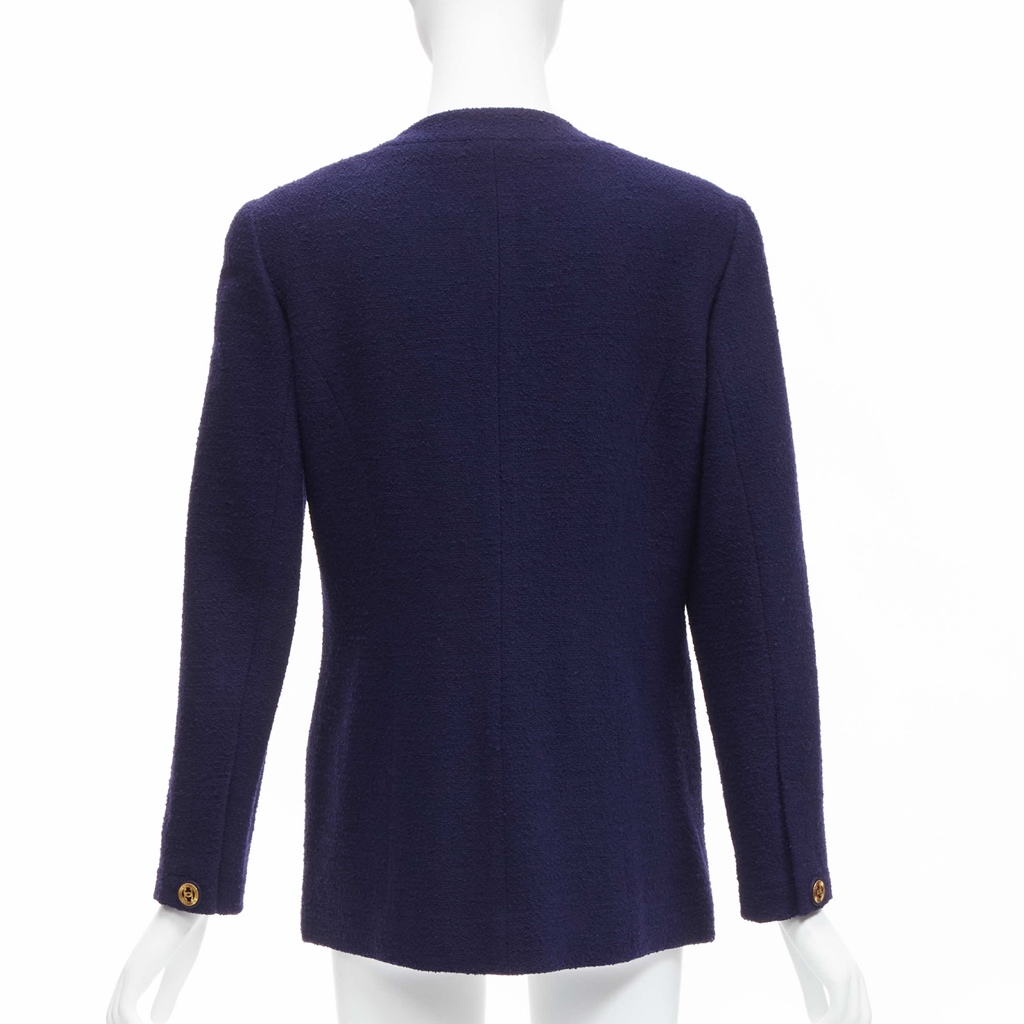 Chanel Navy Gold Pocket Jacket - Detail 1