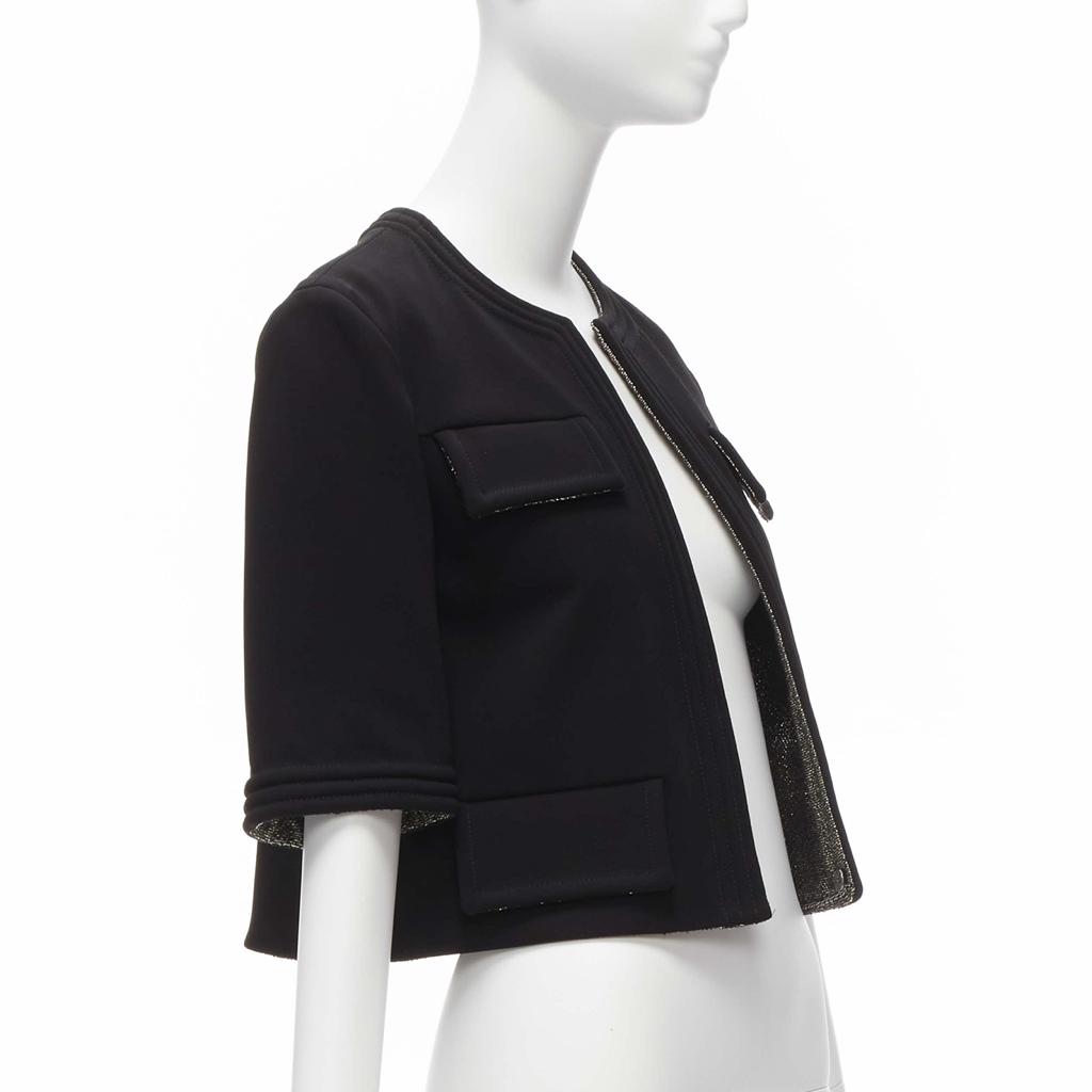 Chanel Black Metallic Bolero Jacket - Image 6