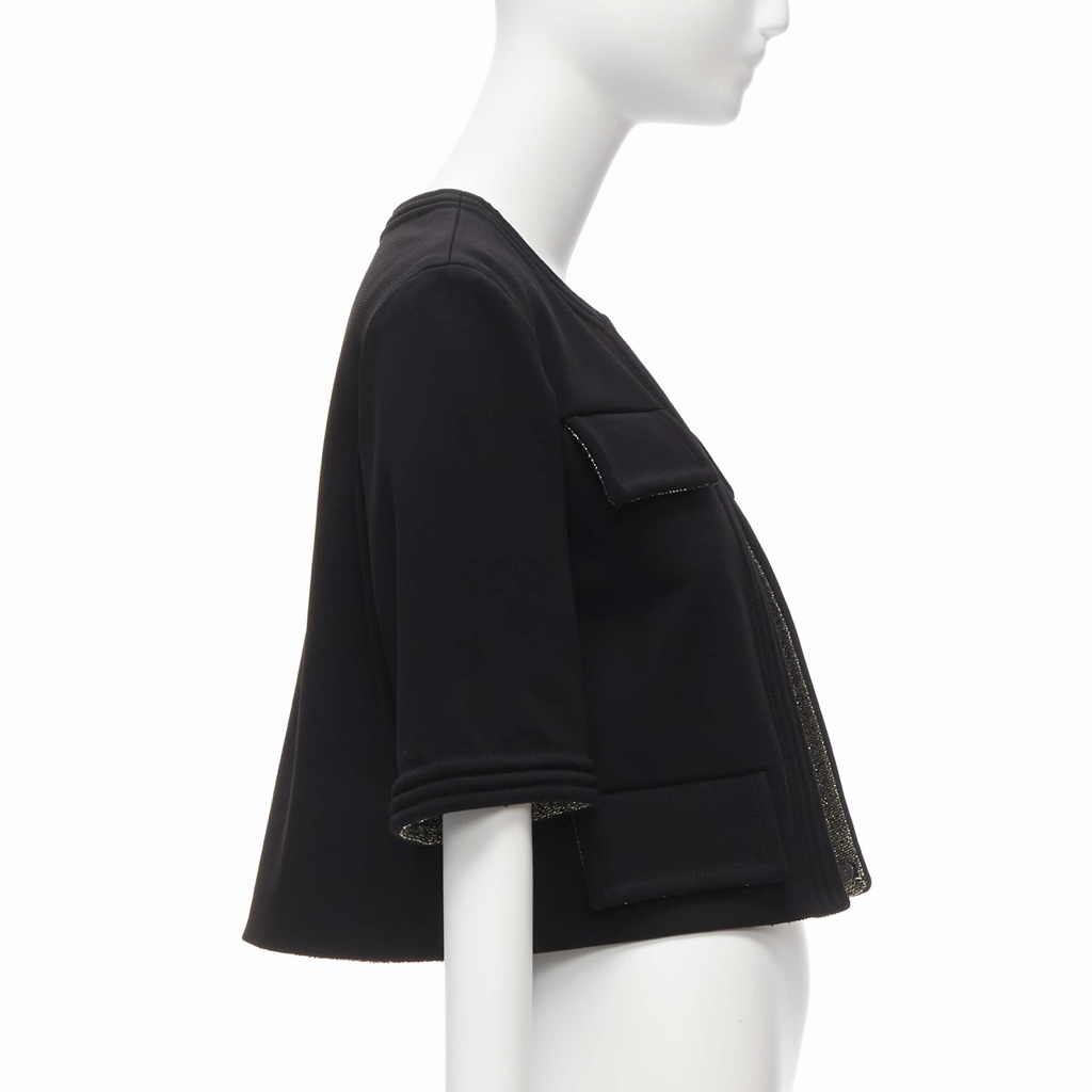 Chanel Black Metallic Bolero Jacket - 4