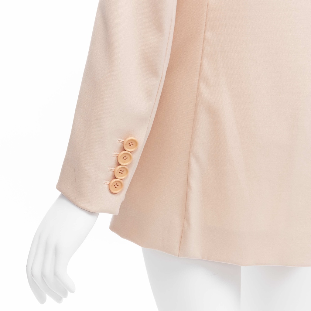 Oscar De La Renta Pink Longline Blazer - Image 10