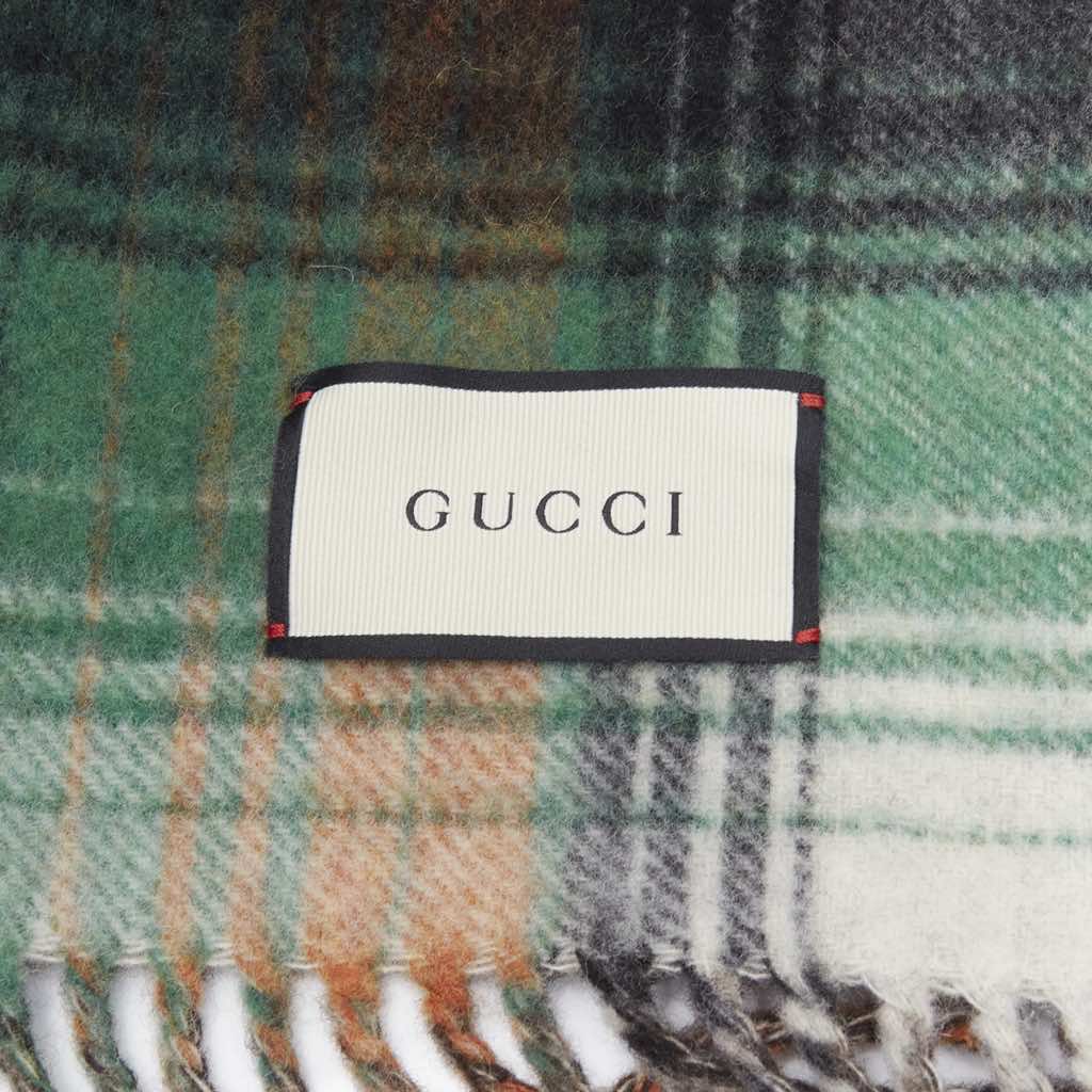 Gucci Plaid Blanket Scarf - Image 11