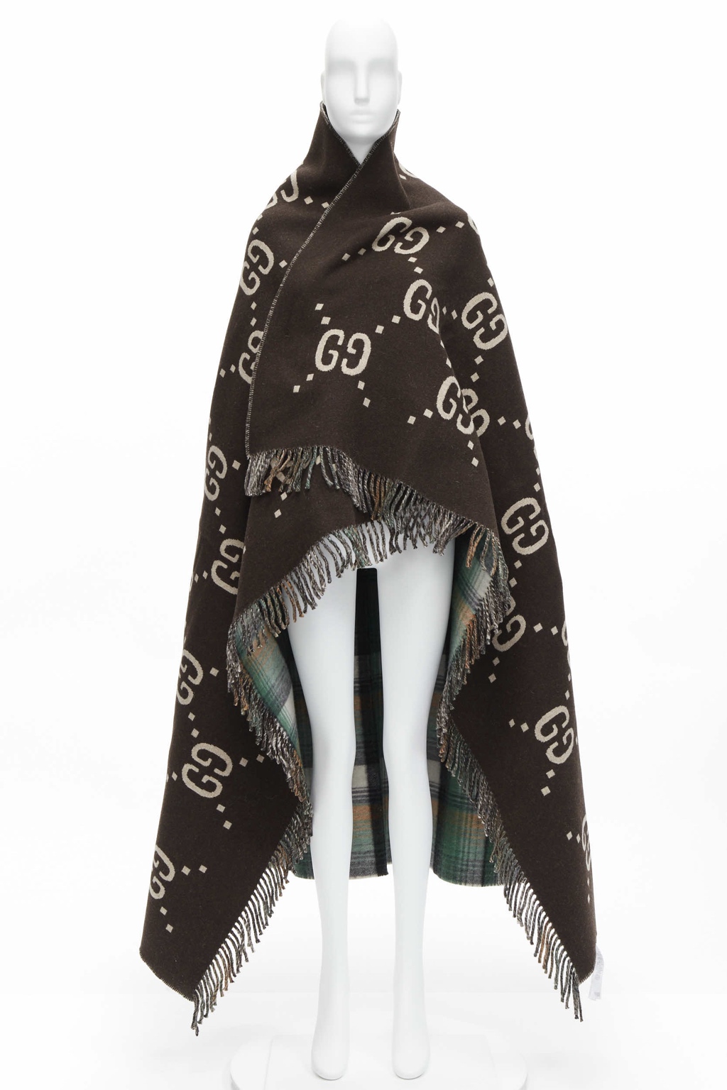Gucci Plaid Blanket Scarf - Image 13