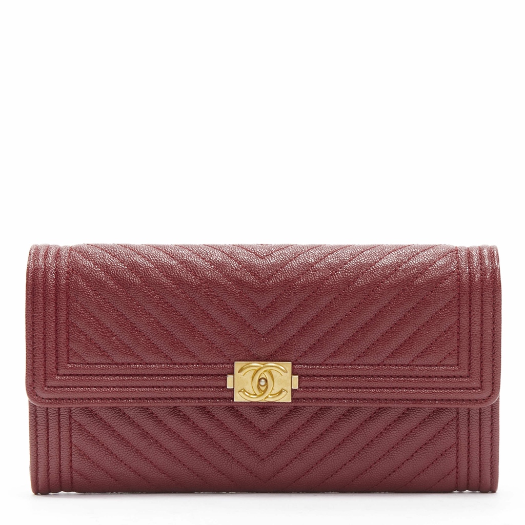 Chanel Chevron Long Wallet