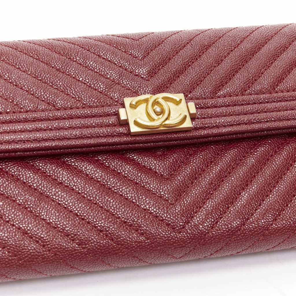 Chanel Chevron Long Wallet - Back view