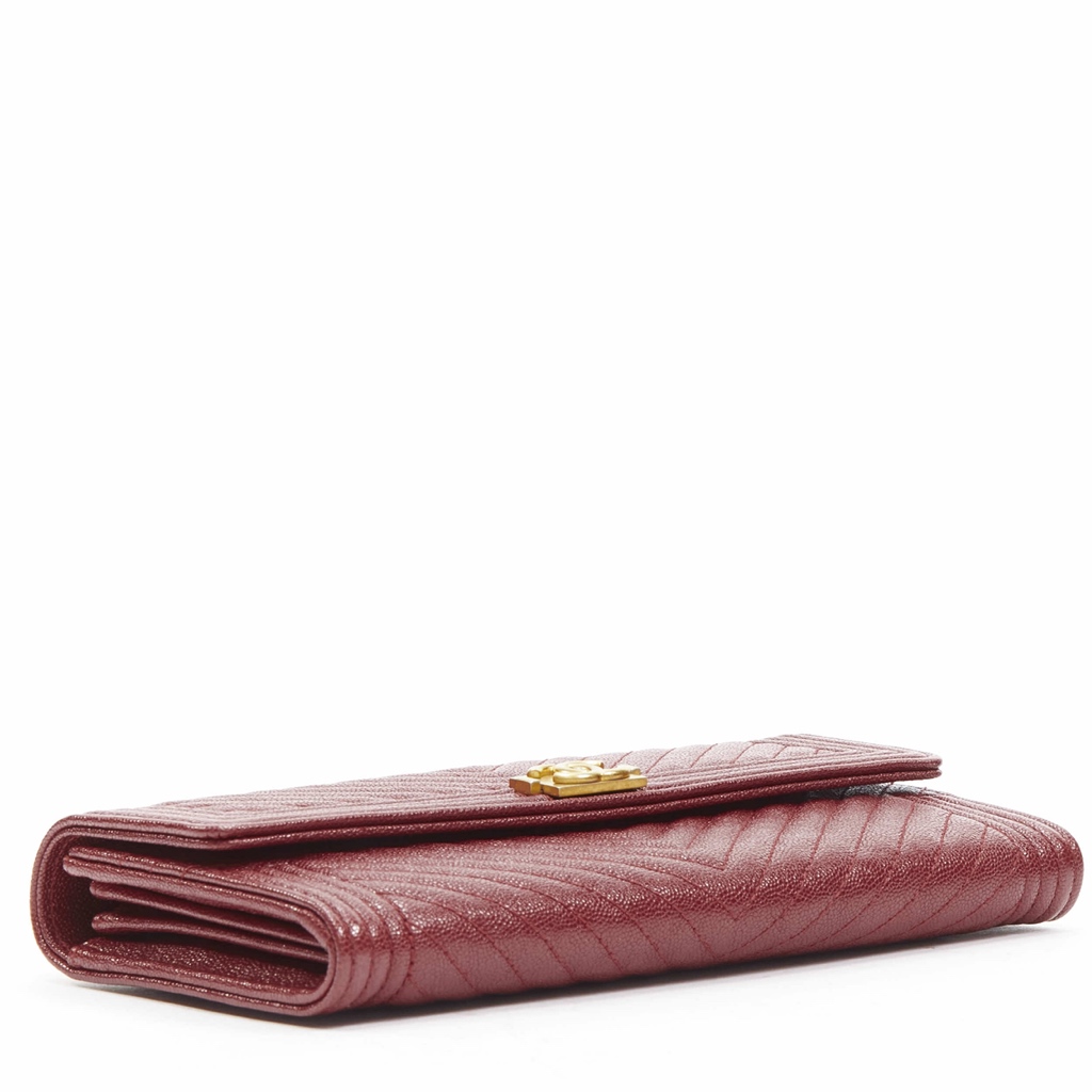 Chanel Chevron Long Wallet - Side view