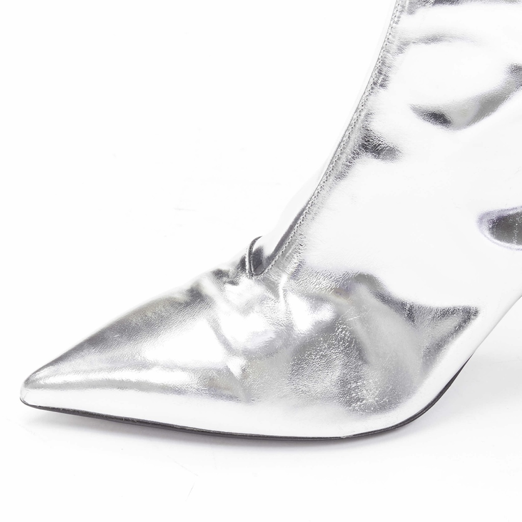 Balenciaga Metallic Mirrored Boots - Detail 2