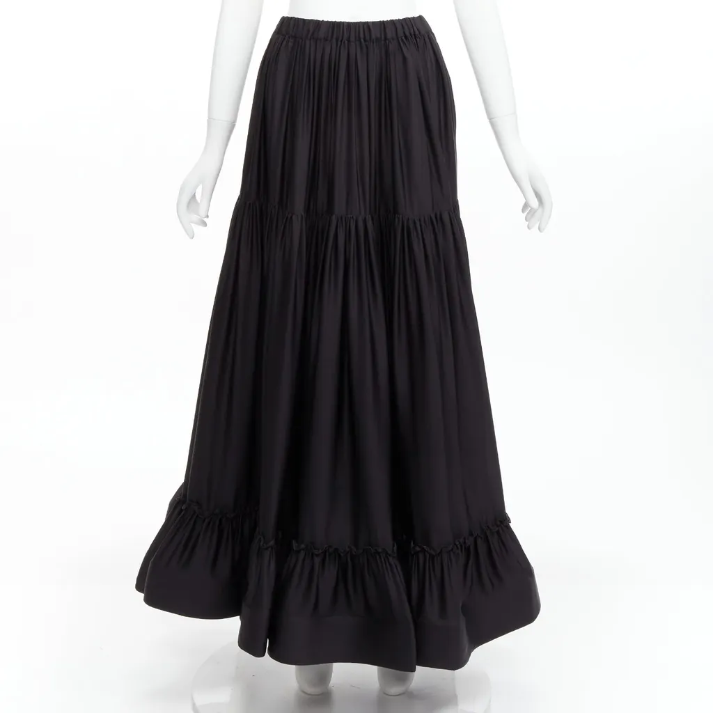 Stella McCartney Crin Flounce Skirt Black Silk Never worn - Inside View