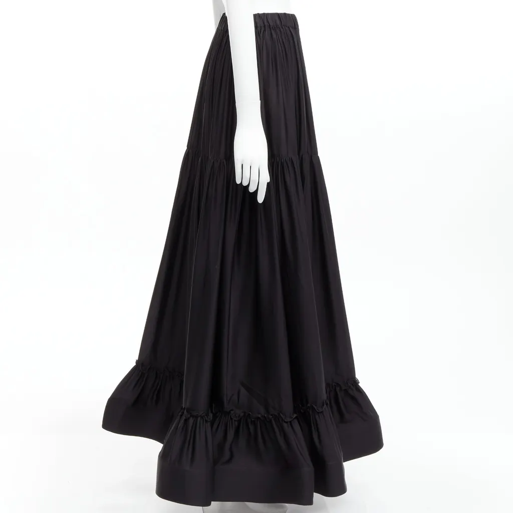 Stella McCartney Crin Flounce Skirt Black Silk Never worn - Box View