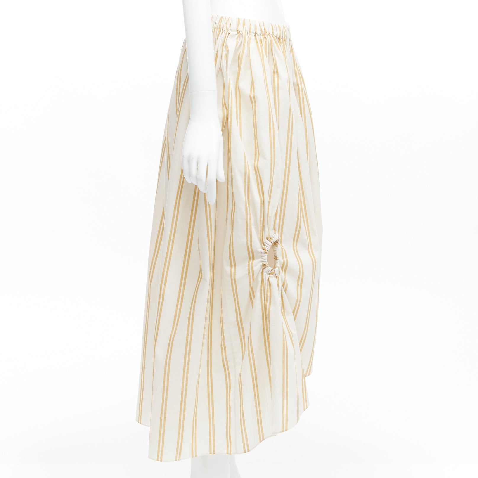 Oscar De La Renta Striped Balloon Skirt - 4