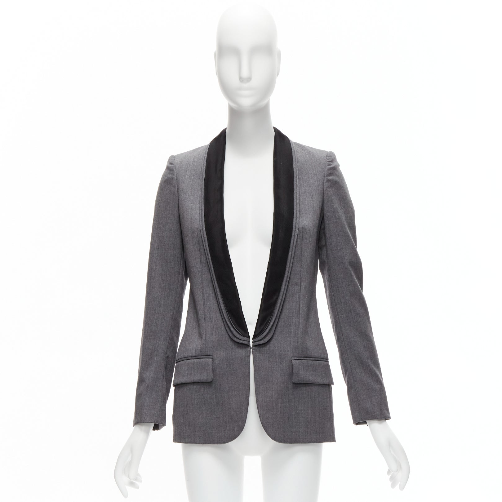 Stella Mccartney Grey Triple Layer Blazer - Image 13