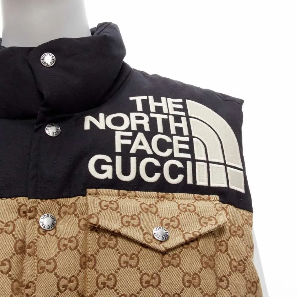 Gucci Black Monogram Vest Beige Cotton Very good - Back View