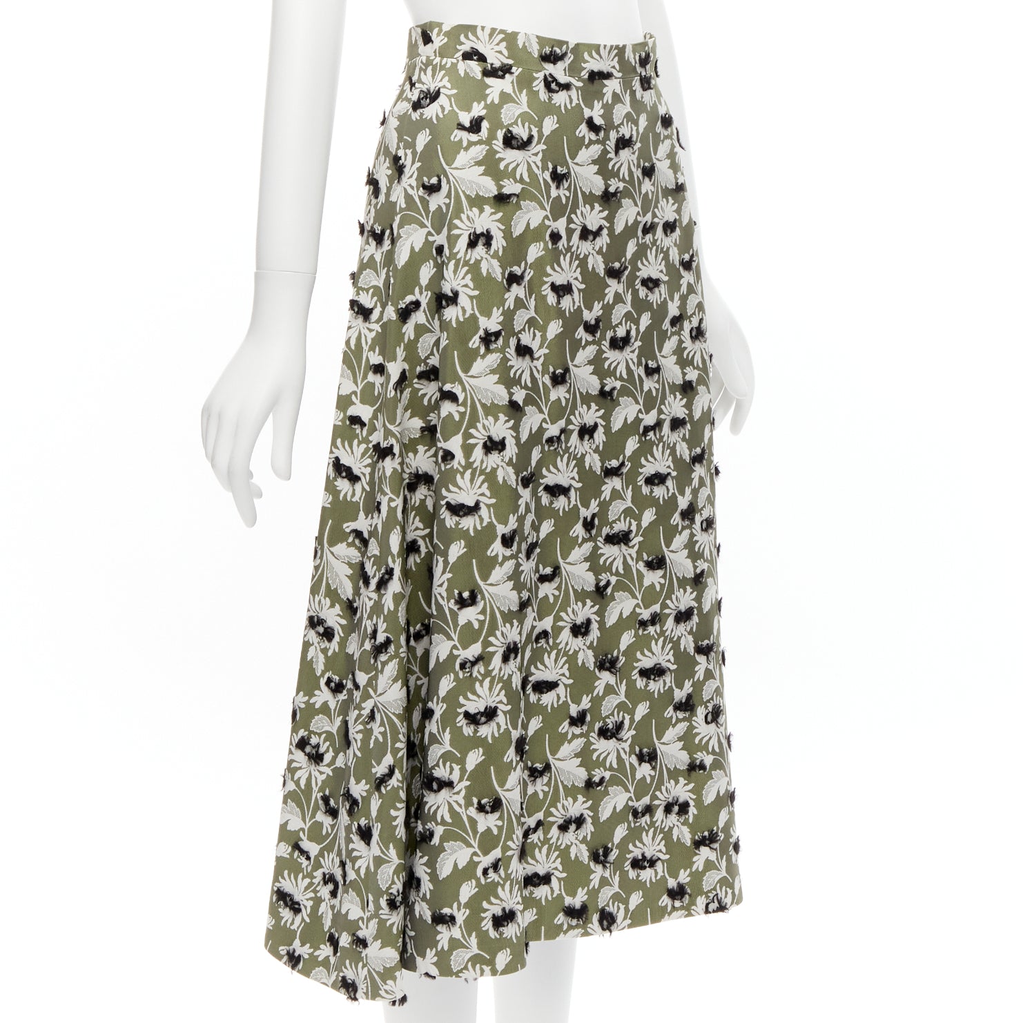 Balenciaga Fringe Floral Skirt - Back view