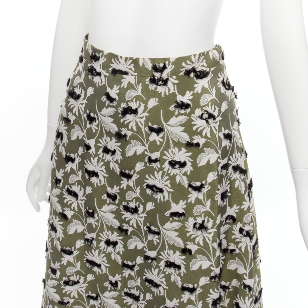 Balenciaga Fringe Floral Skirt - Image 6