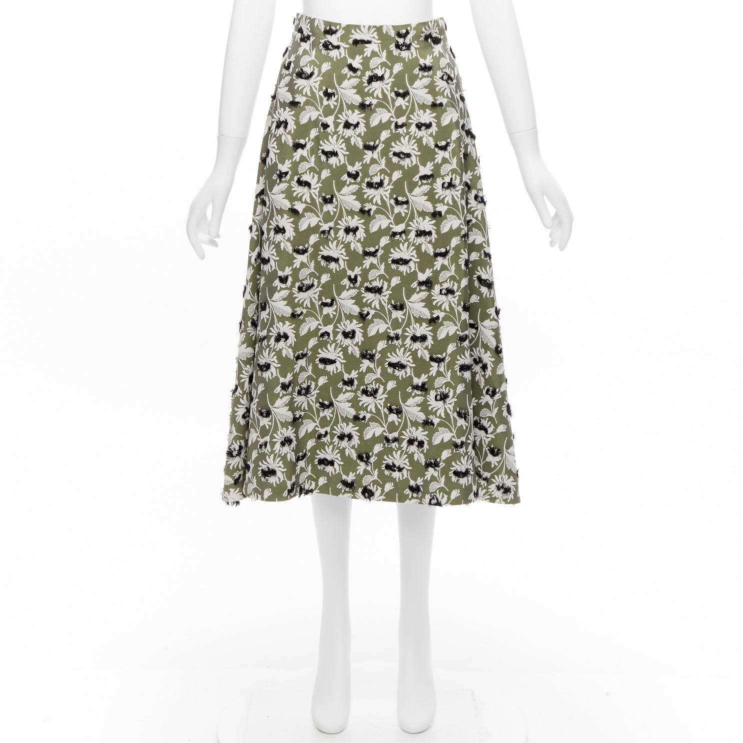 Balenciaga Fringe Floral Skirt - Image 11