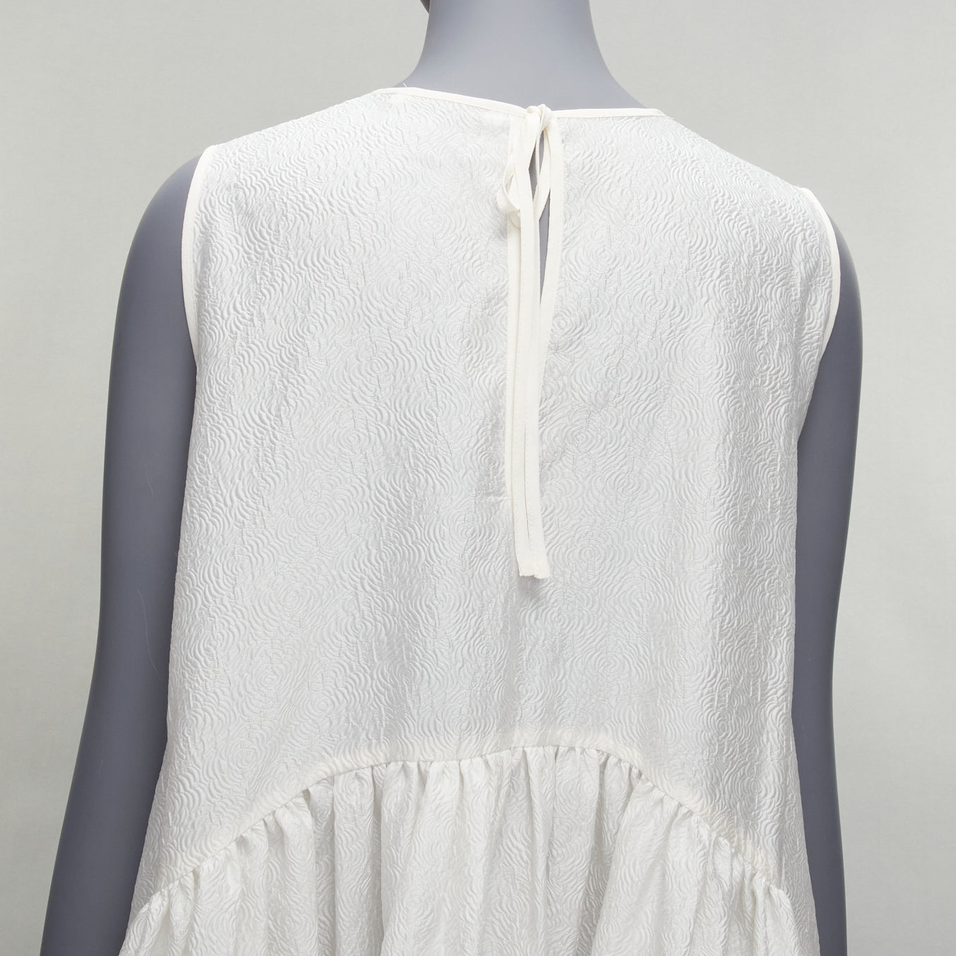 Cecilie Bahnsen Jacquard Babydoll Dress - Back view