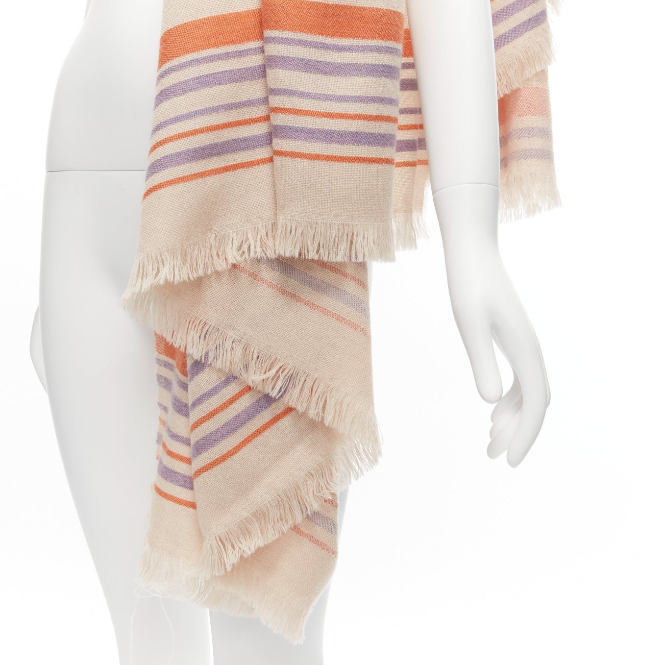 Etro Logo Fringe Scarf - Back view