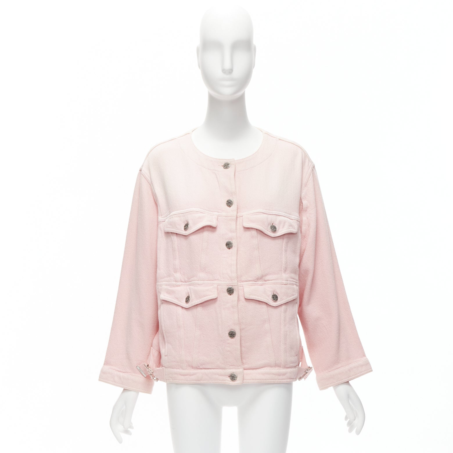 Chanel Pink Oversized Cotton Jacket - Image 12