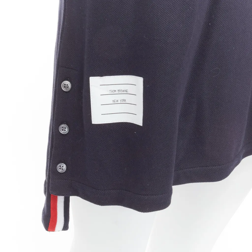 Thom Browne Webbing Polo Dress Navy Cotton Very good - Back View