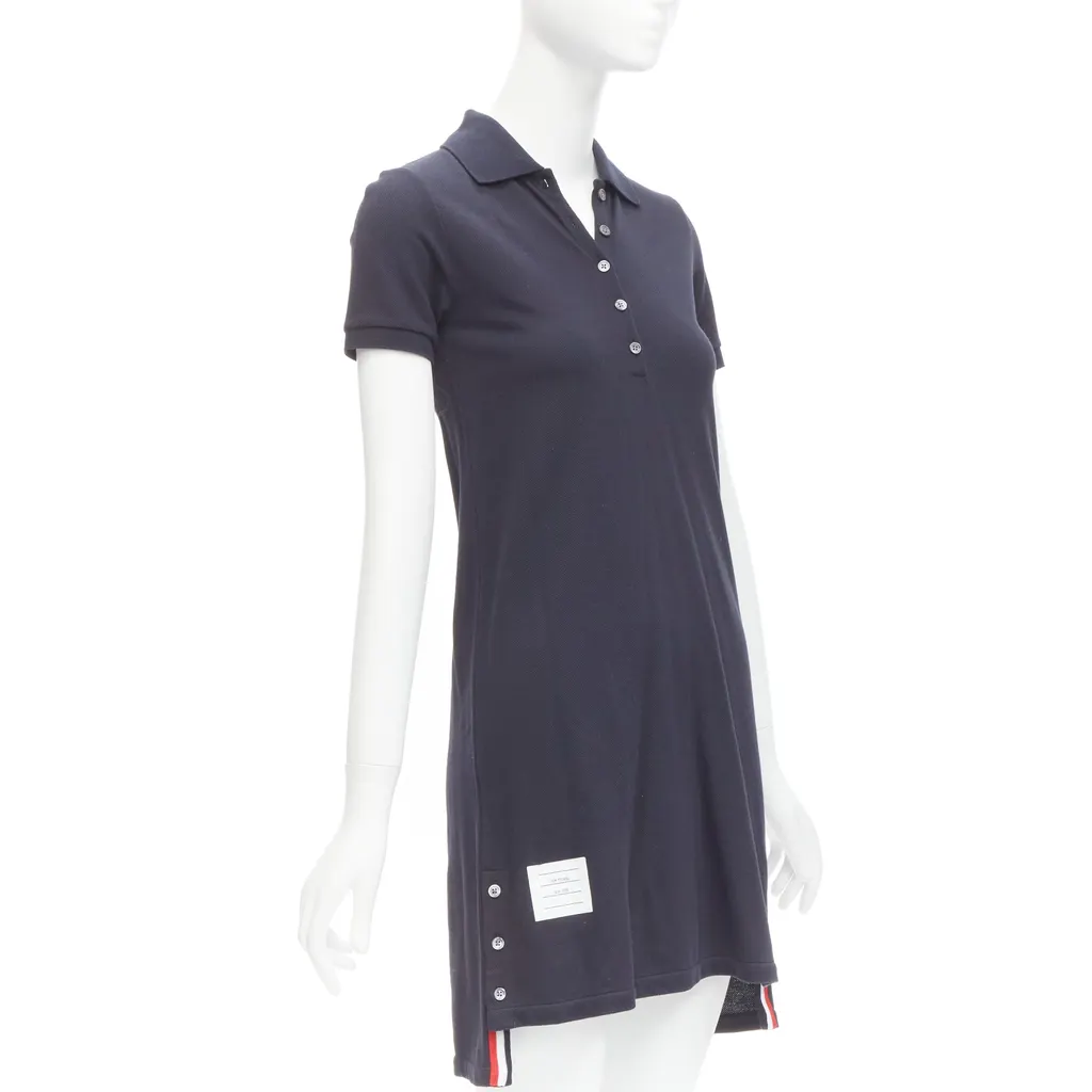 Thom Browne Webbing Polo Dress Navy Cotton Very good - Inside View