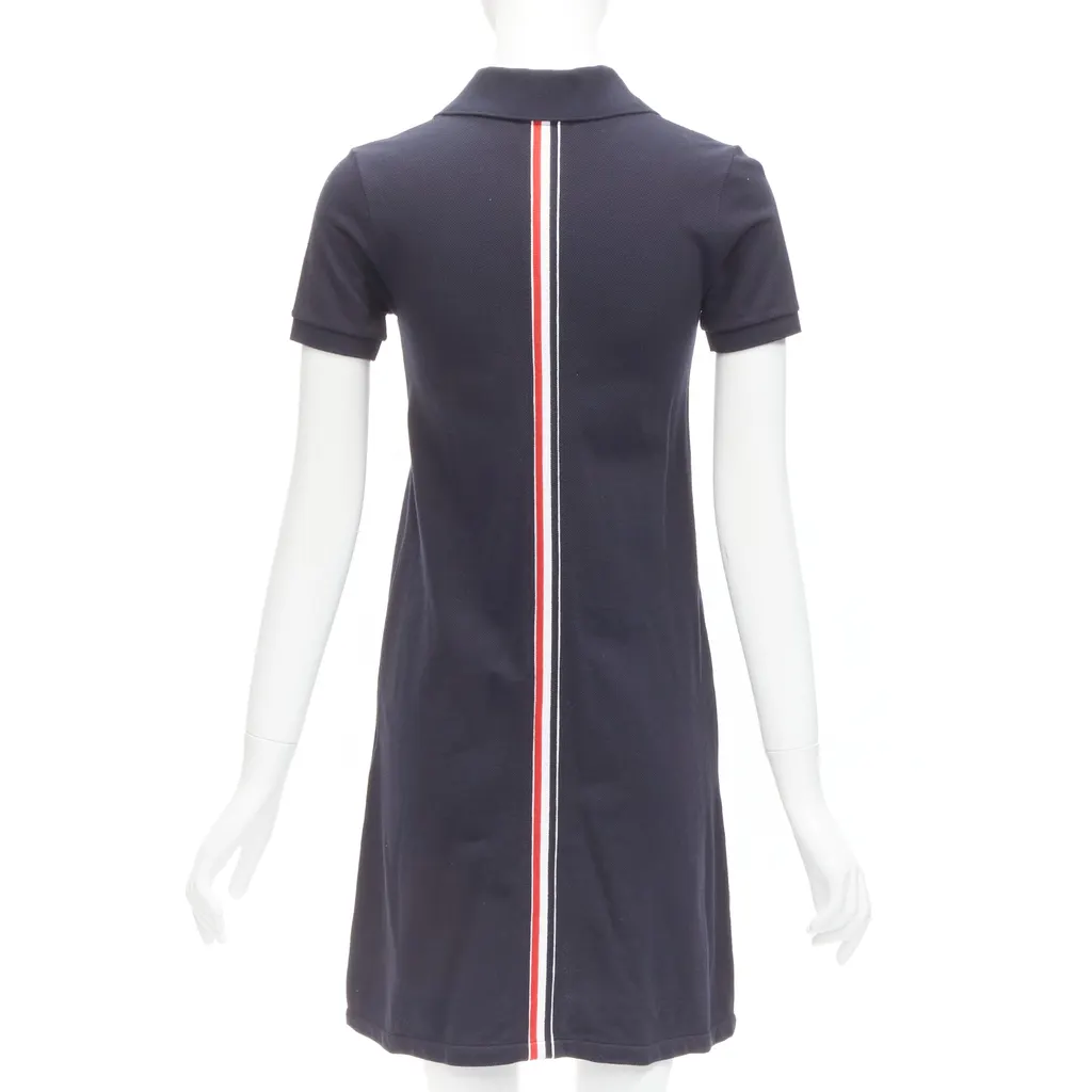 Thom Browne Webbing Polo Dress Navy Cotton Very good - Box View
