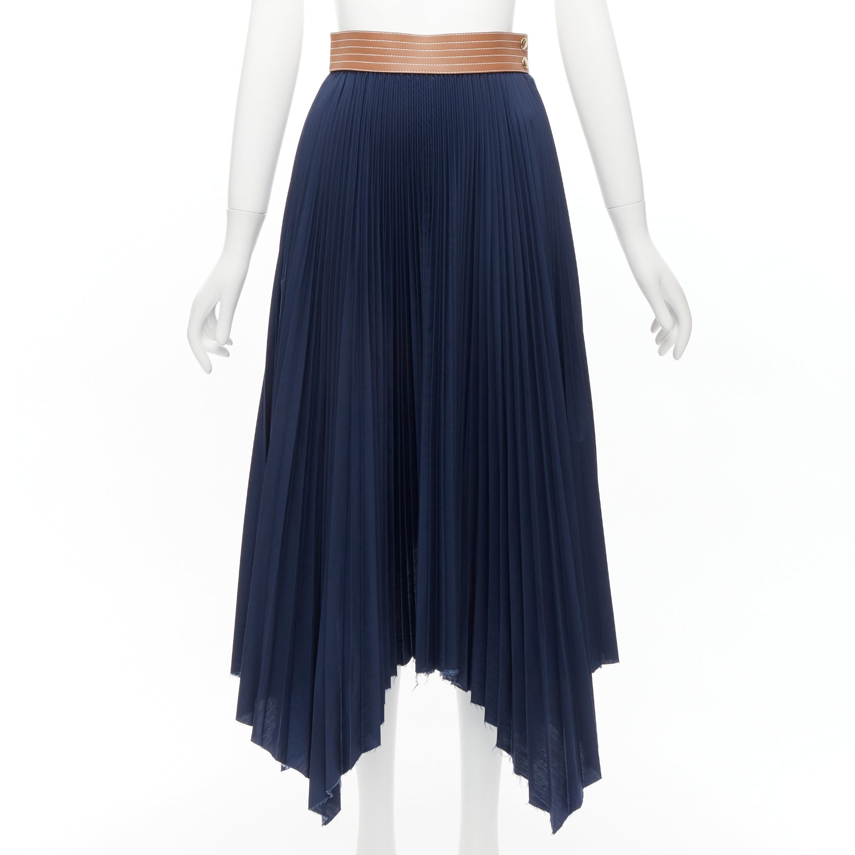 Loewe Leather Pleated Skirt