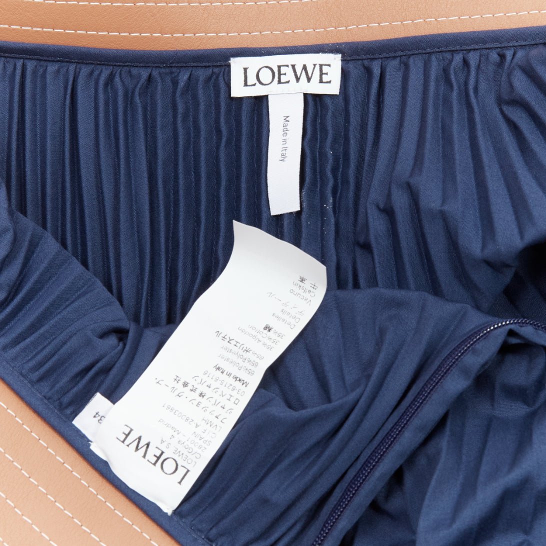 Loewe Leather Pleated Skirt - Image 10