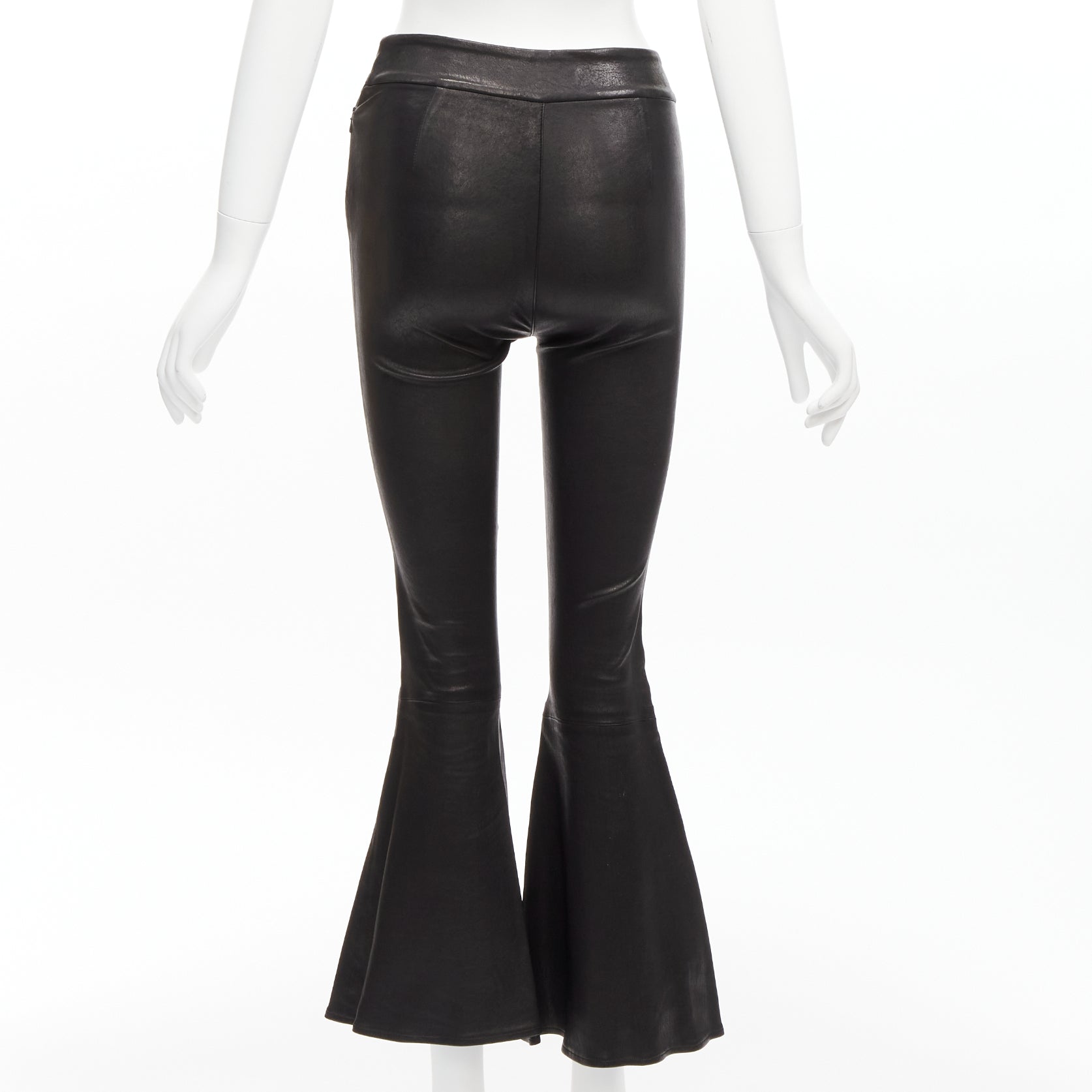 Frame Lambskin Cropped Pants - Side view