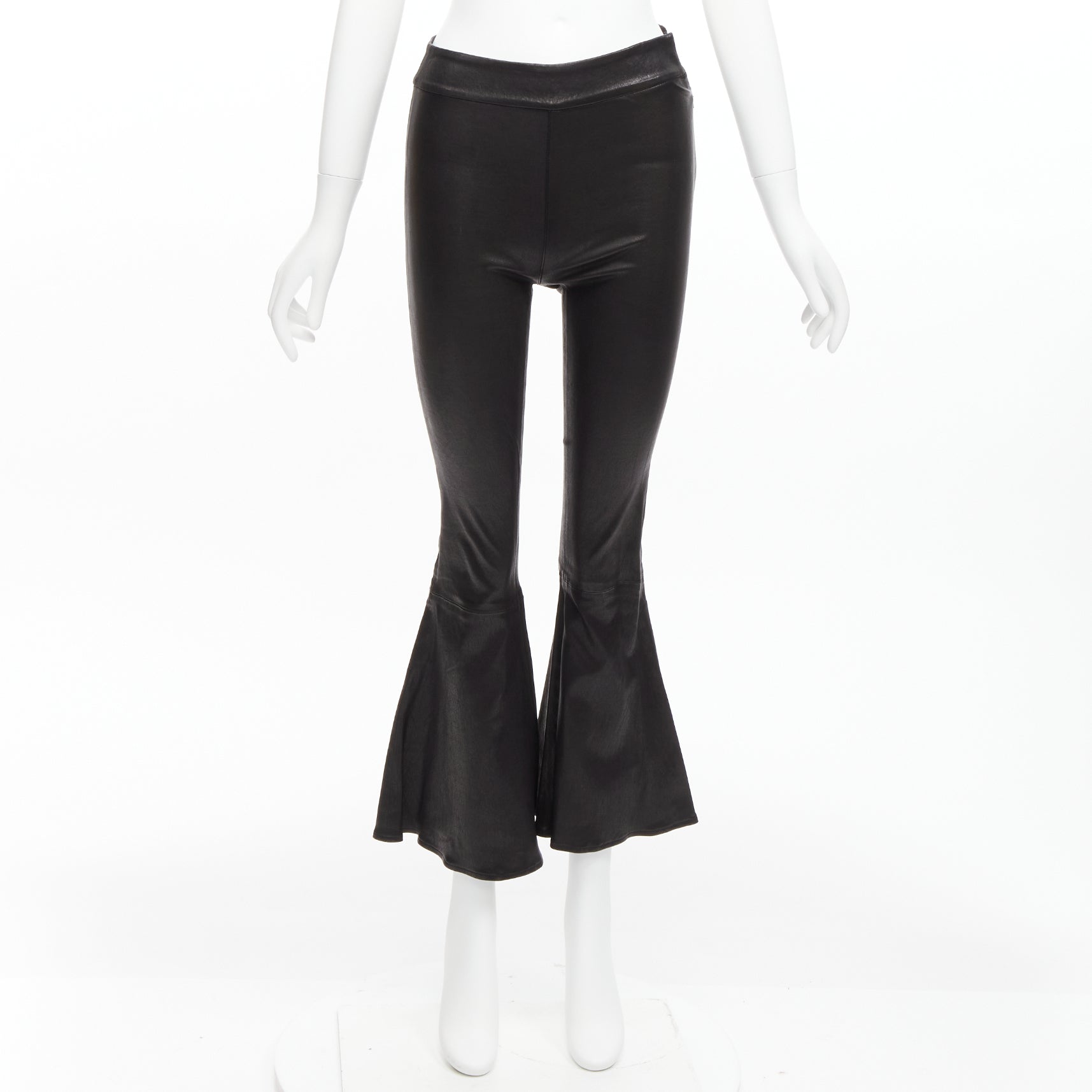Frame Lambskin Cropped Pants - Image 11