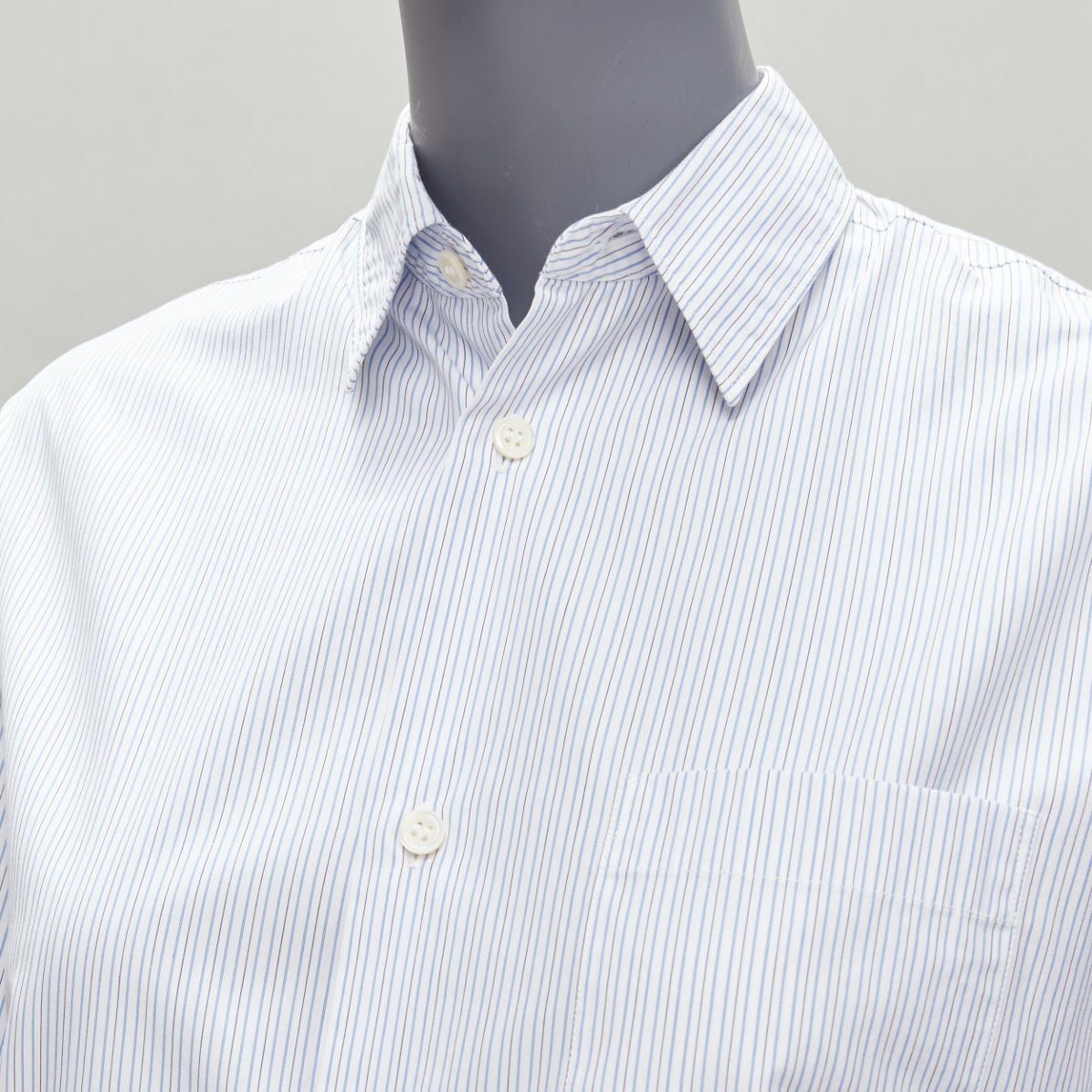 Junya Watanabe Pinstripe Split Shirt - Detail 2