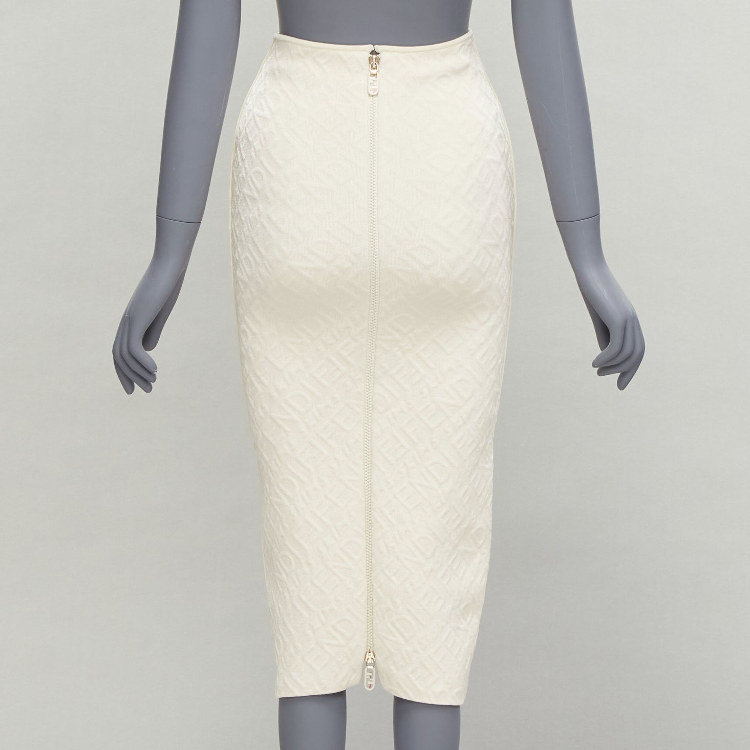 Fendi Logo Pencil Skirt - Side view
