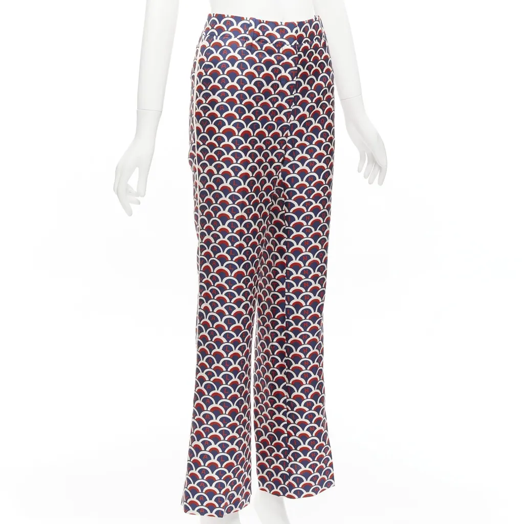 Valentino Animal Print Pants Red Silk Never worn - Inside View