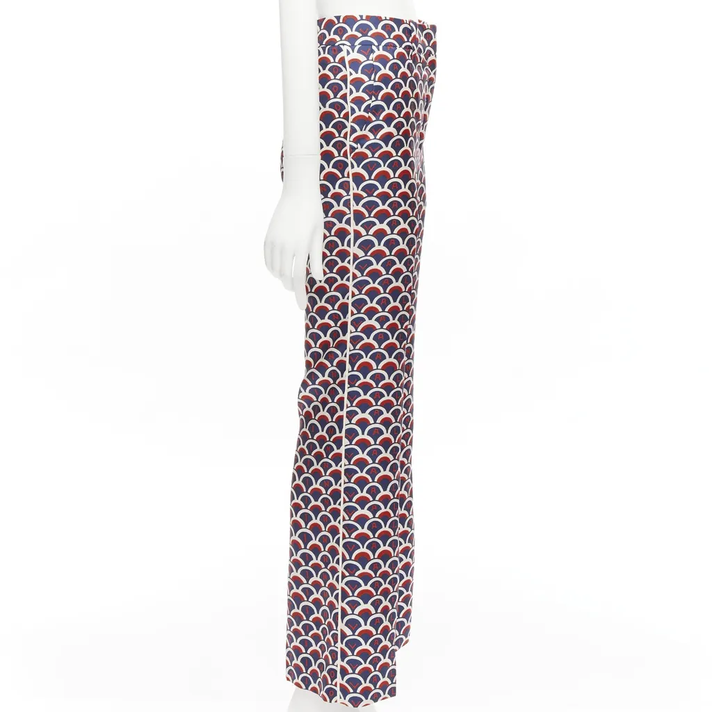 Valentino Animal Print Pants Red Silk Never worn - Model View