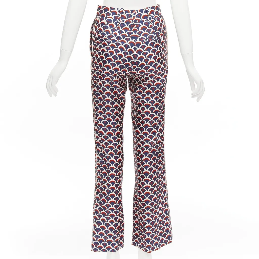 Valentino Animal Print Pants Red Silk Never worn - Box View